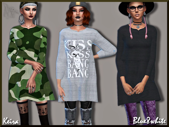 Sims 4 KEIRA LARGE DRESS at Blue8white