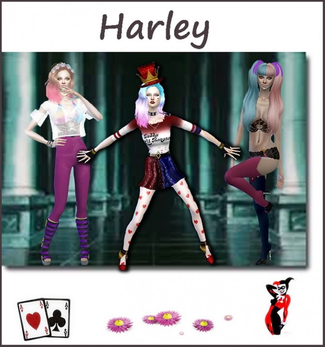 Sims 4 Harley Quinn by Mich Utopia at Sims 4 Passions