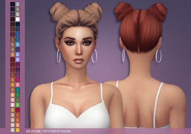 Sims 4 Ade Stefanie hair retexture at Phaedra