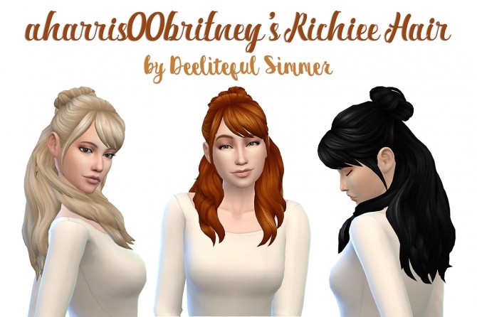 Sims 4 Aharris00britney‘s Richiee hair recolors at Deeliteful Simmer