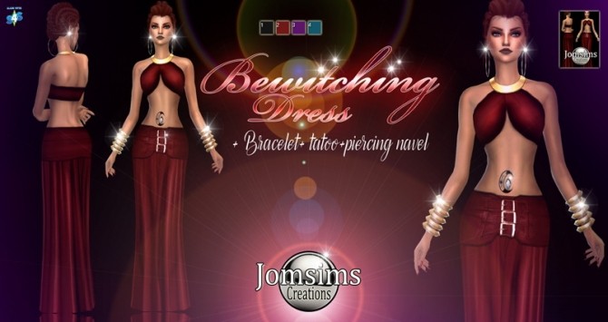 Sims 4 Bewitching dress at Jomsims Creations