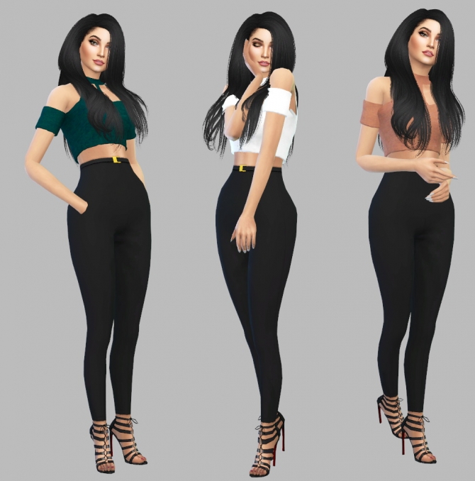 PieFlavoredPieLover Cropped Top recolors at Simply Simming » Sims 4 Updates