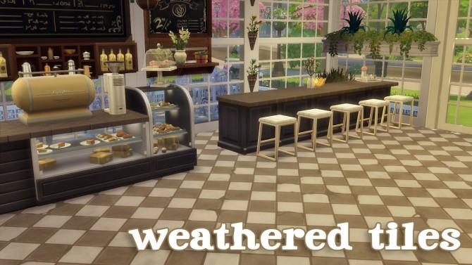 Sims 4 Weathered Tiles at Hamburger Cakes