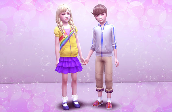 Sims 4 Combination pose 02 (Child) at A luckyday