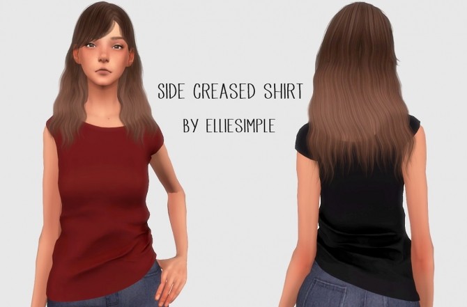 Sims 4 Side creased shirt at Elliesimple