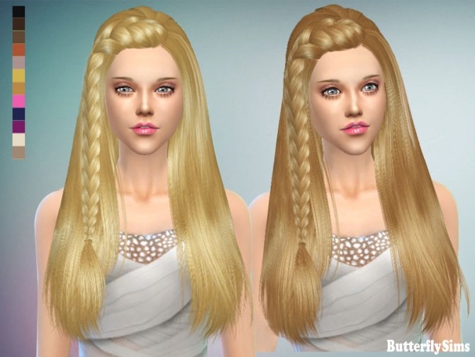Sims 4 B fly hair af152 (free) by YOYO at Butterfly Sims