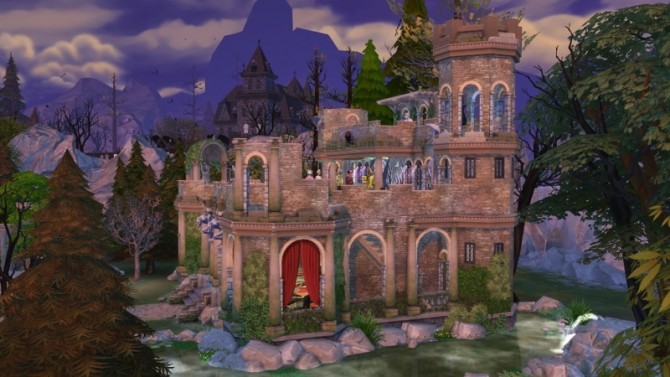 Sims 4 Castle ruins nightclub by fatalist at ihelensims