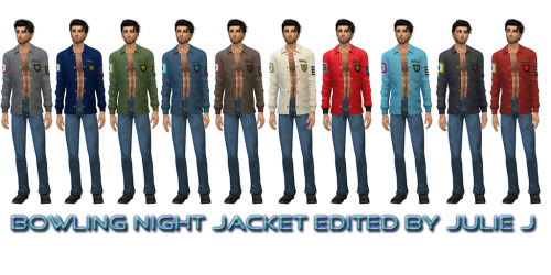 Sims 4 Male Bowling Jacket Edited at Julietoon – Julie J