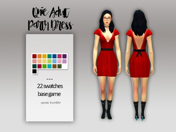 Sims 4 Party Dress at qvoix – escaping reality