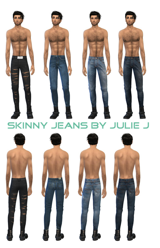 Sims 4 Male Skinny Jeans at Julietoon – Julie J