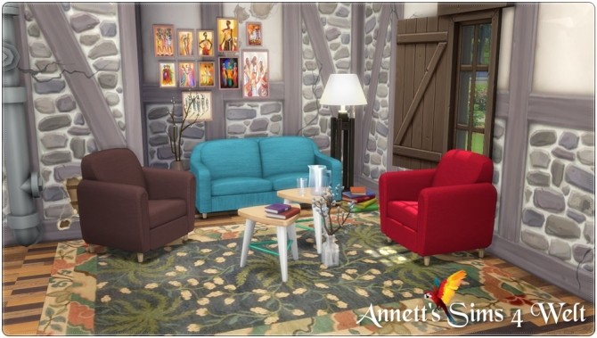 Sims 4 Loveseat & Chair Hotel TS3 to TS4 Conversion at Annett’s Sims 4 Welt