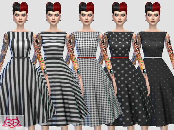 Sims 4 Eugenia dress RECOLOR 3 by Colores Urbanos at TSR