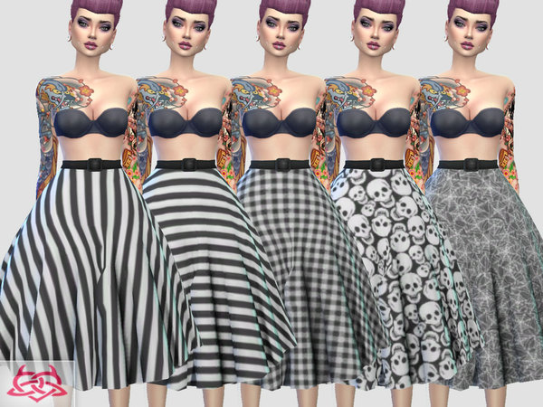 Sims 4 Vintage Basic skirt RECOLOR 3 by Colores Urbanos at TSR