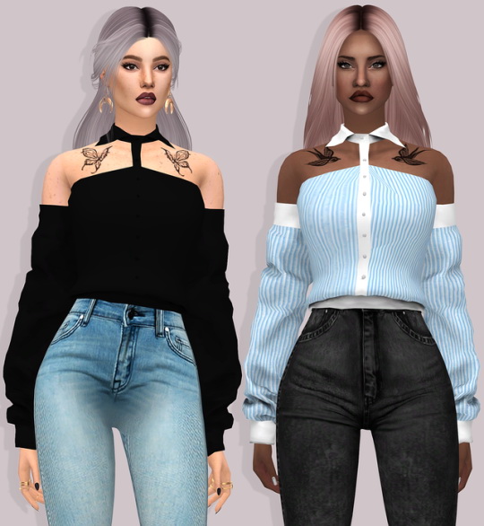 Sims 4 Pieflavoredpielover Hot Blooded Shirt with Sleeves at Lumy Sims