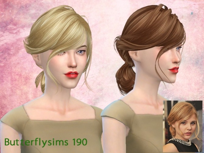 Sims 4 B flysims hair 190s by YOYO (Free) at Butterfly Sims