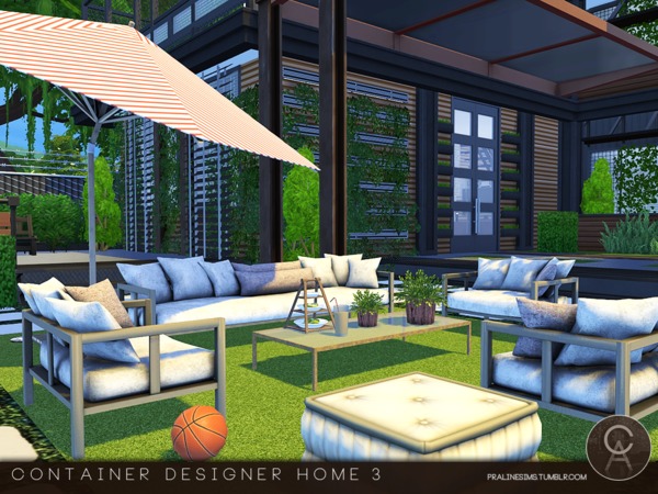 Sims 4 Container Designer Home 3 by Pralinesims at TSR
