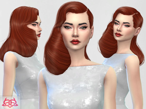 Sims 4 Dita Von Teese hair 2 by Colores Urbanos at TSR