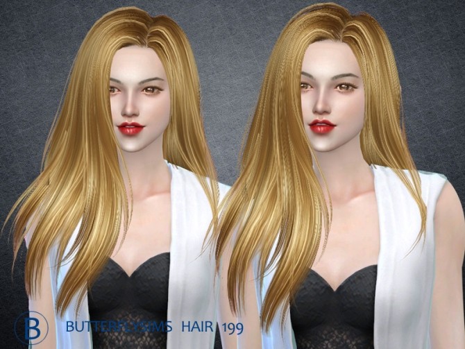 Sims 4 B fly hair 199 by YOYO (Pay) at Butterfly Sims