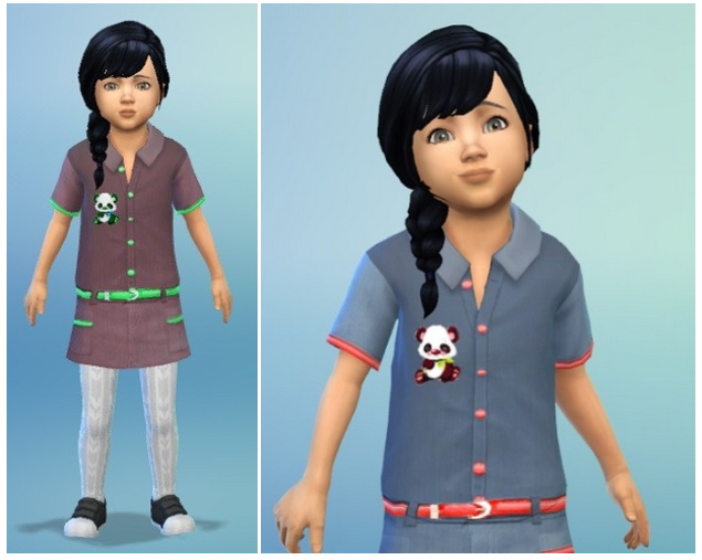 Sims 4 Denim Dress Toddler at Birksches Sims Blog