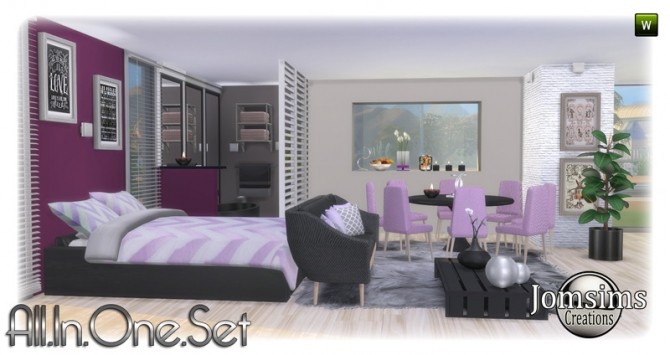 Sims 4 All in one corner set at Jomsims Creations