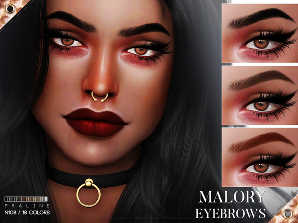 Sims 4 Malory Eyebrows N108 by Pralinesims at TSR