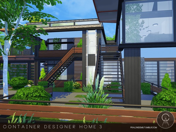 Sims 4 Container Designer Home 3 by Pralinesims at TSR
