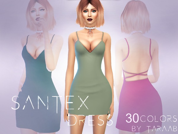 Sims 4 Santex Dress by taraab at TSR