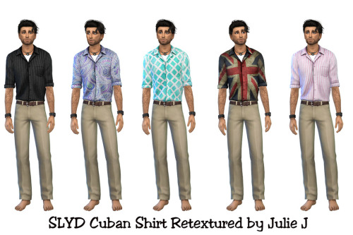 Sims 4 SLYD Cuban Shirt Revamp at Julietoon – Julie J