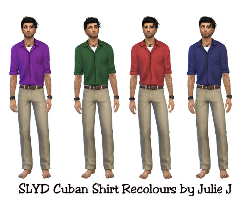 Sims 4 SLYD Cuban Shirt Revamp at Julietoon – Julie J