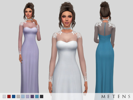 Eleanor Dress by Metens at TSR » Sims 4 Updates