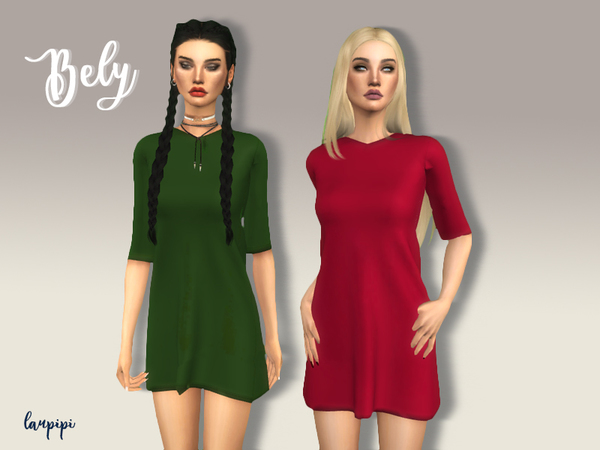 Sims 4 Bely dress by laupipi at TSR