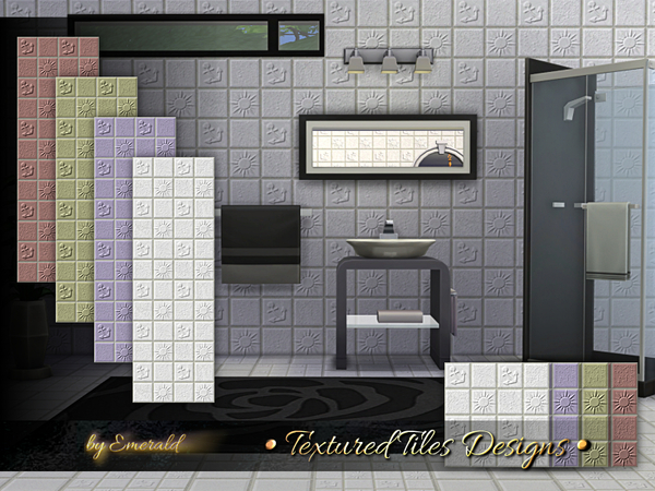 Sims 4 Textured Tiles Designs by emerald at TSR