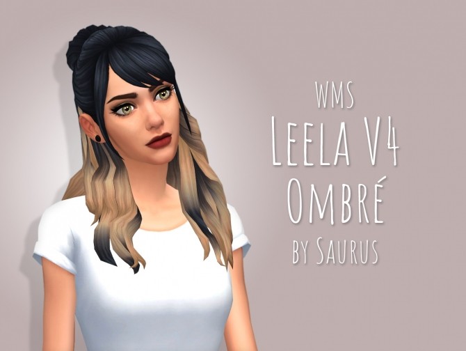 Sims 4 WMA Leela v4 Hair Ombre Recolour by SaurusSims at Mod The Sims