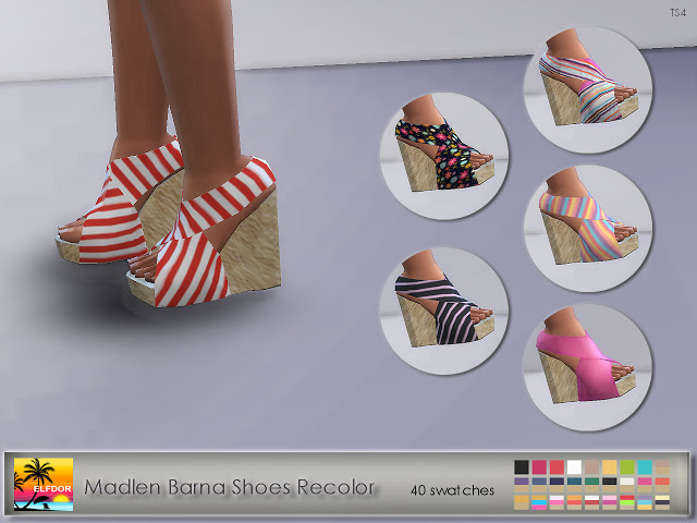 Sims 4 Madlen Barna Shoes Recolor at Elfdor Sims