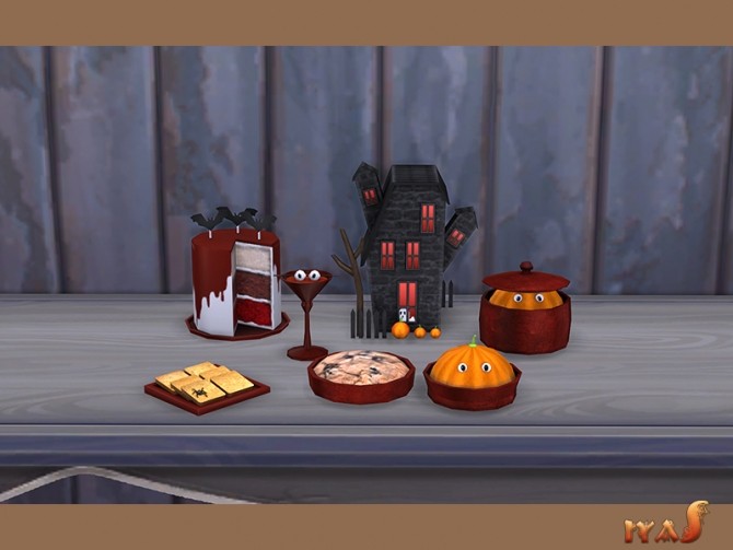 Sims 4 Happy Halloween set at Soloriya