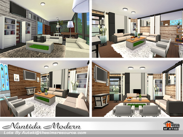 Sims 4 Nantida Modern house by autaki at TSR