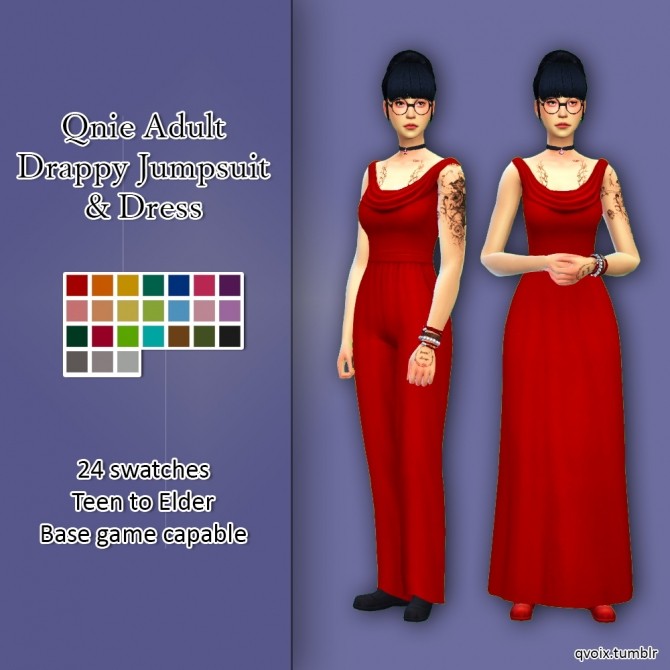 Sims 4 Qnie Drappy Outfit Set at qvoix – escaping reality