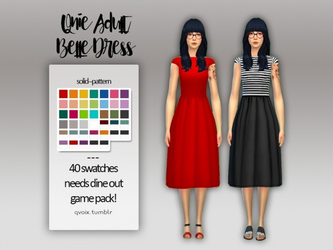 Sims 4 Belle Dress at qvoix – escaping reality
