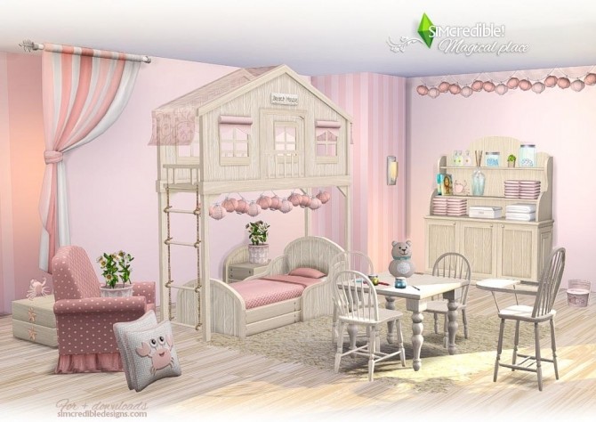 Sims 4 Magical Place kids room at SIMcredible! Designs 4