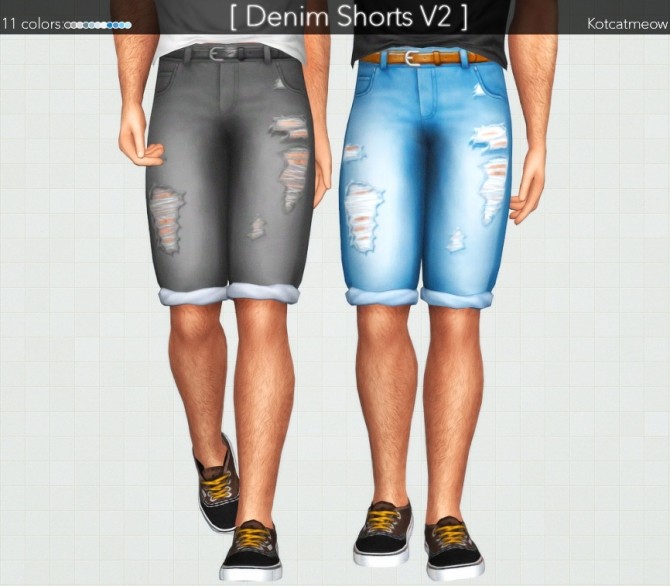 Sims 4 Denim Shorts V2 at KotCatMeow