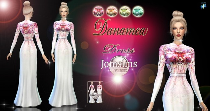 Sims 4 Danamea dress at Jomsims Creations