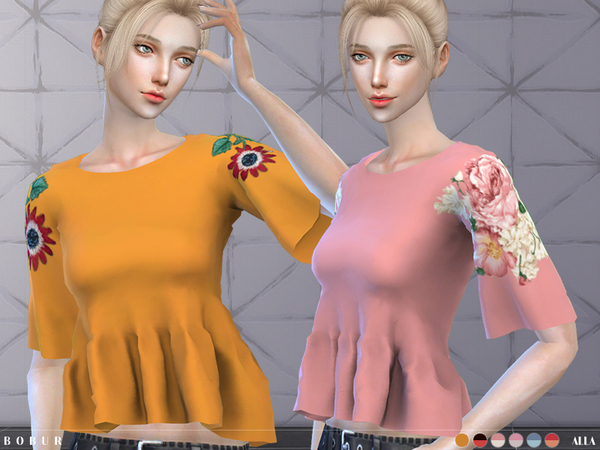 Sims 4 Alla blouse by Bobur3 at TSR
