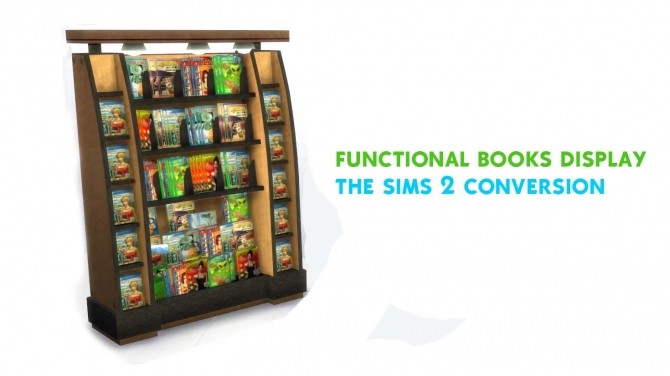 Sims 4 Functional Book Display Sims 2 conversion by AlexCroft at Mod The Sims