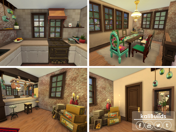 Sims 4 Bohemian Family House by kaly t07 at TSR
