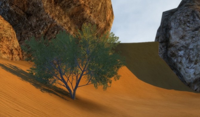 Sims 4 Mesquite trees 01 & 02 as default at Alf si