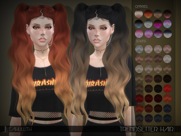 Sims 4 Trendsetter Hair by LeahLillith at TSR