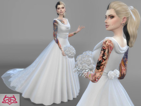 Wedding Set 2 dress + bouquet by Colores Urbanos at TSR