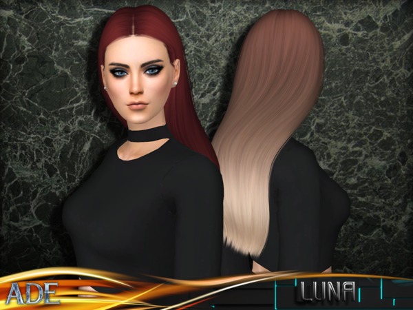 Sims 4 Luna hair by Ade Darma at TSR