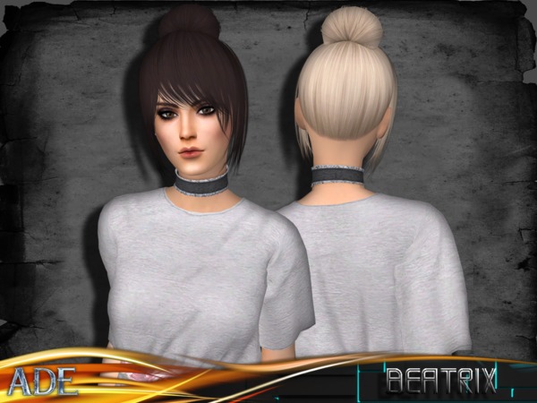 Sims 4 Beatrix hair by Ade Darma at TSR