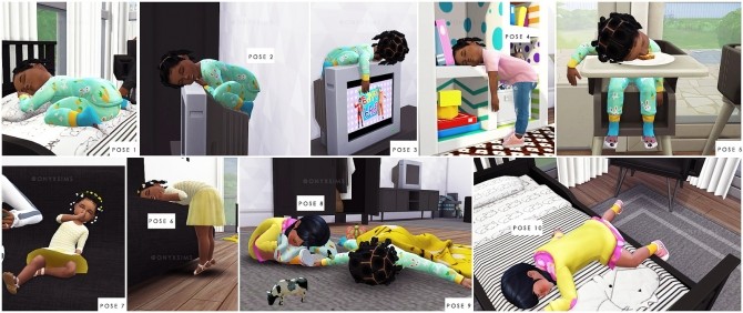 Sims 4 Silly Sleeping Toddler Poses at Onyx Sims